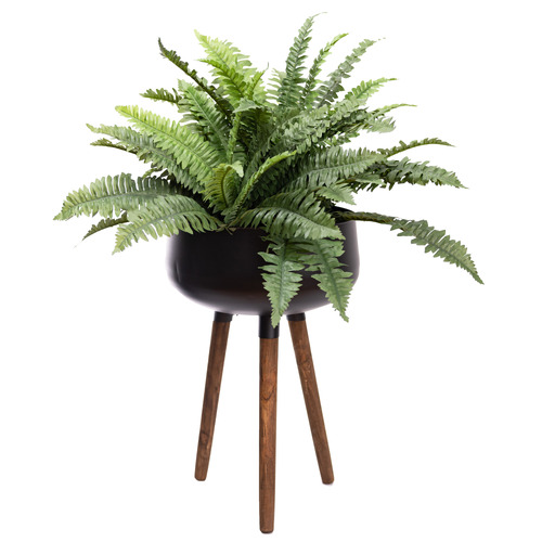 Pollen Fauna 3 Piece Potted Faux Boston Fern Stand Set Temple Webster